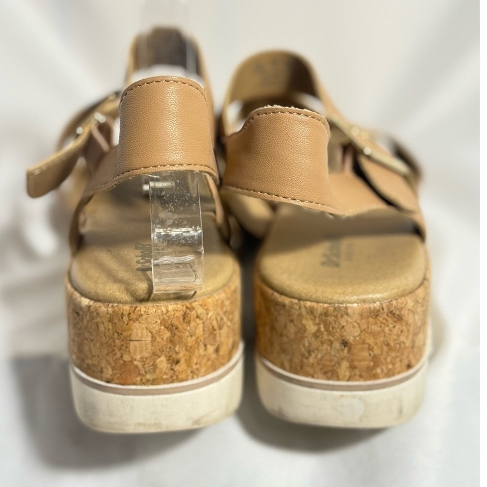 Dr Scholls size 9.5 Once Twice sandal adjustable ankle strap faux leather - Picture 8 of 11